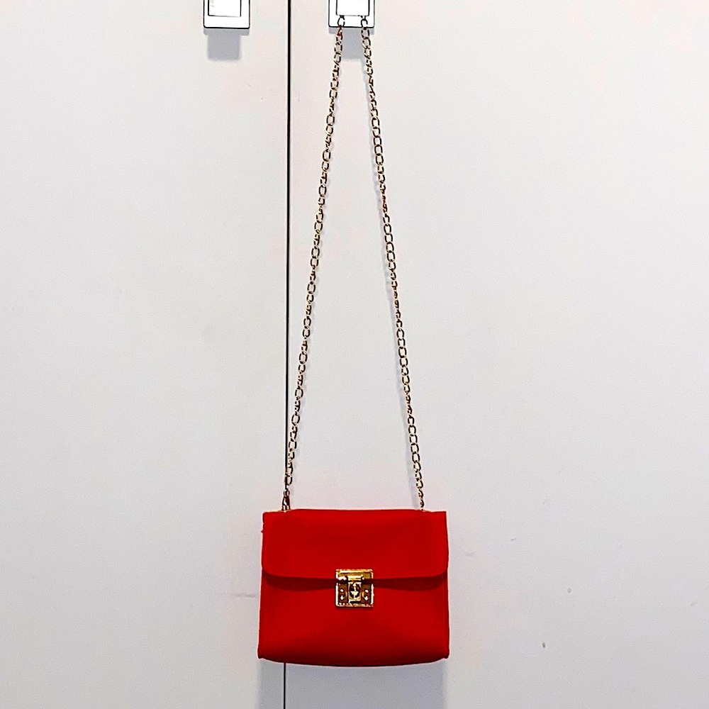 3/$40 Red & Gold Small Crossbody Purse - Picture 1 of 5